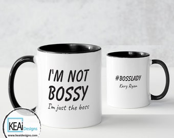 Boss Office Mug // Custom Office Mug for Boss // Bosslady Office Mug // Bossman Office Mug // Coffee Tea Lovers // Mug - KEAiDesigns