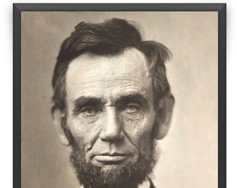 Abraham Lincoln Vintage Photo - Civil War Abolitionist American Photo - American President Photo - Historical Black and White Photo VP1275