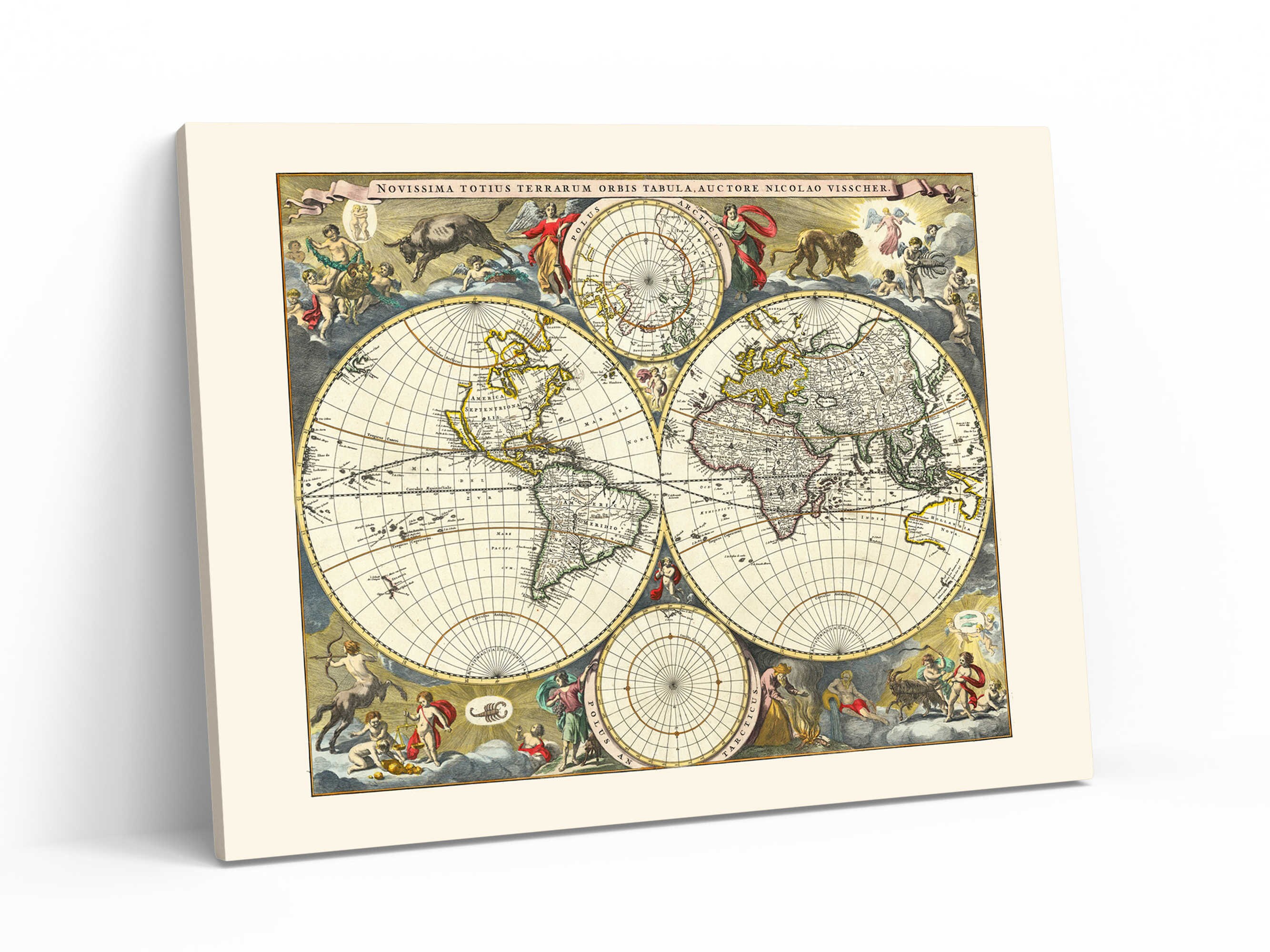 Vintage World Map 2 Antique World Map Vintage Wall Atlas Etsy