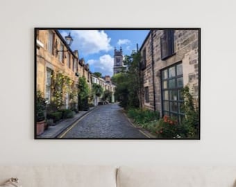 Edinburgh Circus Lane Photography Print, Scottish Travel Art (Digital Download)