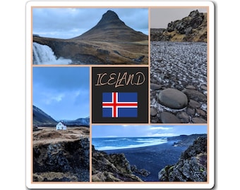 Imán de viaje a Islandia – Decoración de nevera de recuerdo