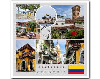 Colombia Travel Magnet Souvenir - Capture the Vibrant Spirit of Cartagena - Wonderful gift for Travelers and Adventure Lovers