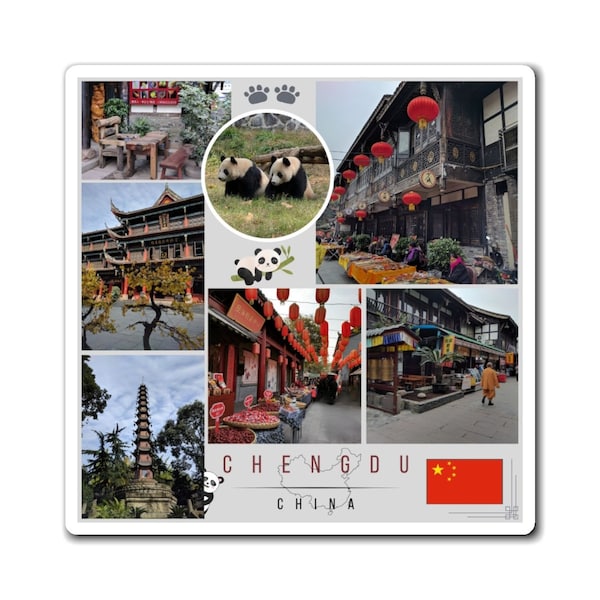 Chengdu Panda China Fridge Magnet - Souvenir Gift Collection Craft