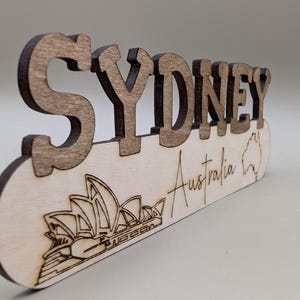 Sydney, Australia Laser-Cut Wood Fridge Magnet – Unique, Thoughtful, and Memorable Travel Gift, Down Under Souvenir, Decorative Keepsake