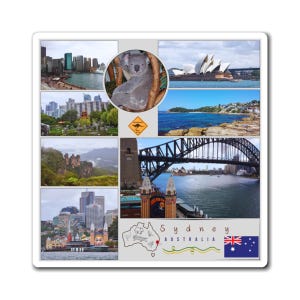 Sydney Australia Fridge Magnet, Travel Souvenir, Fridge Decor, Unique Home Decor, Home Accessories, Perfect Gift Idea for Travelers