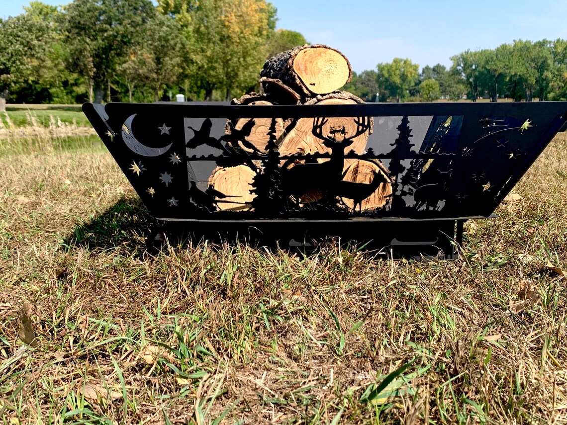 Personalized Portable Fire Pit Cover Fire Pit Spark Screen Etsy