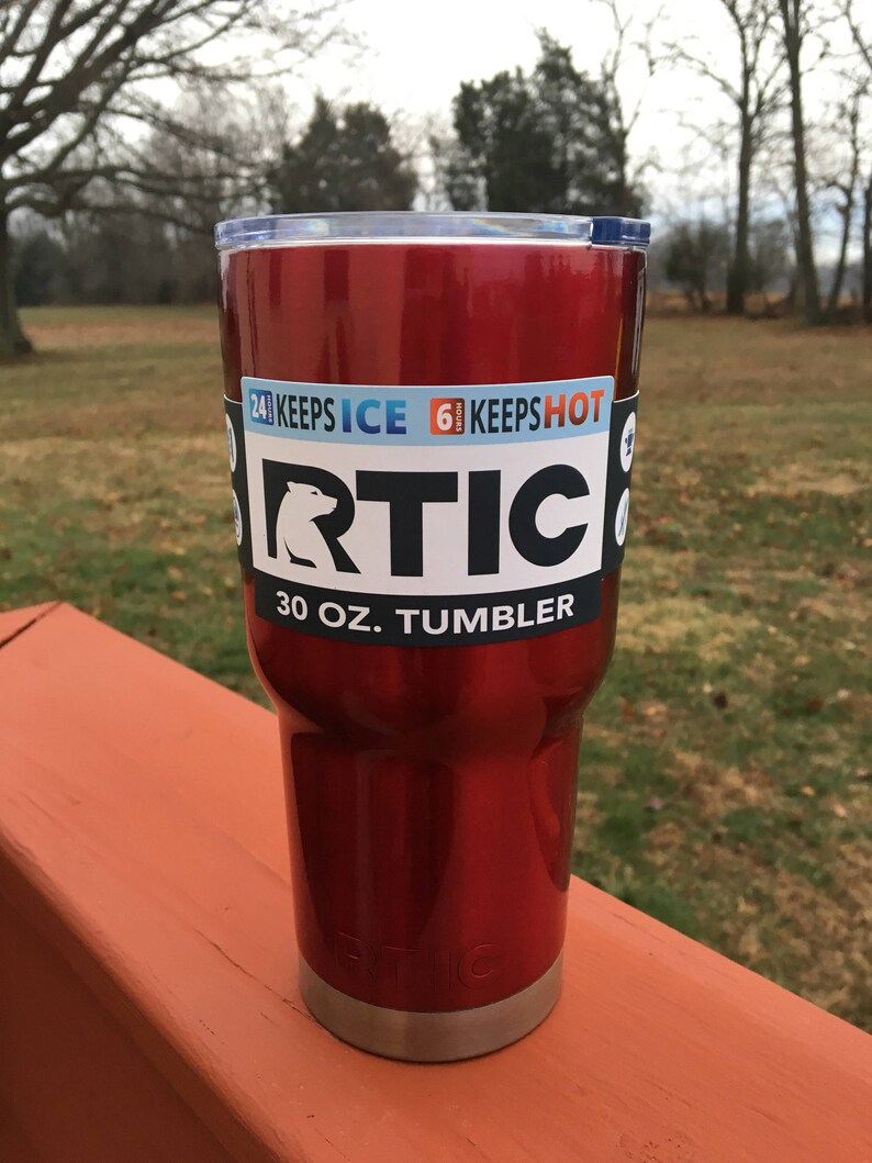 RTIC 30 oz Powder Coated Tumbler with Lid Metallic Red Etsy