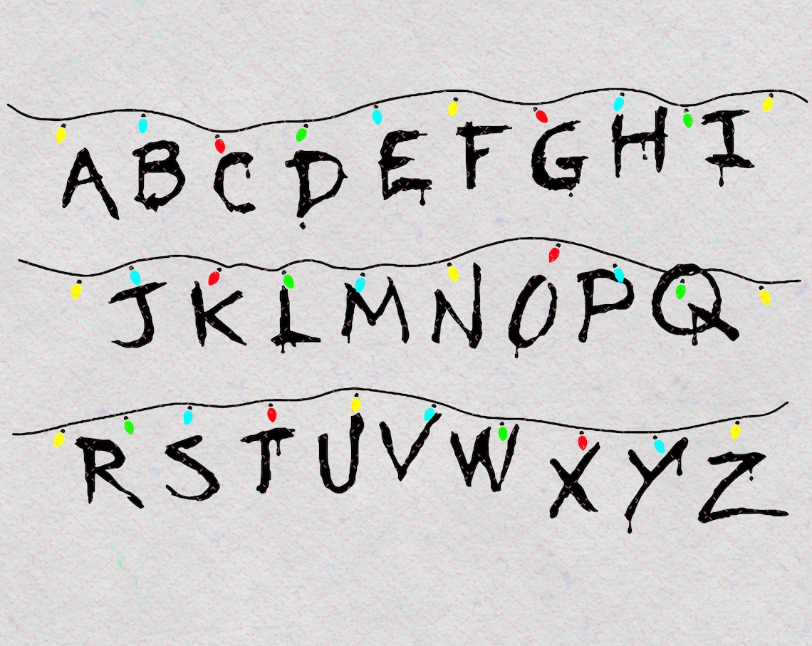 Stranger Things Alphabet PNG Printable Horror Font Png Etsy