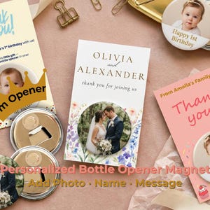 Custom Photo Bottle Opener Magnet: Personalized Keepsake Gift