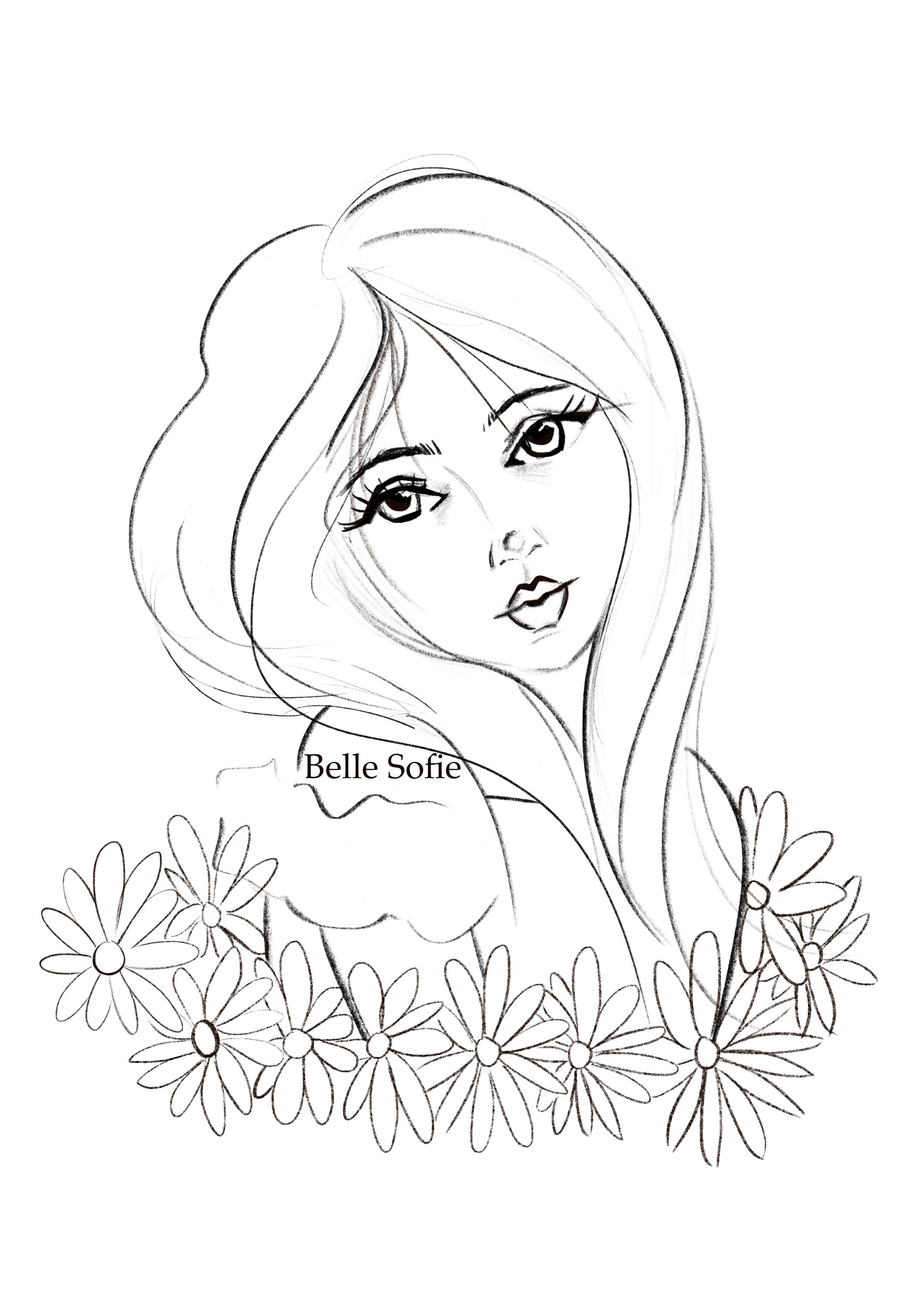 DAISY Downloadable colouring page Printable colouring page | Etsy