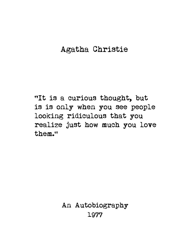 Agatha Christie Book Quotes Wall Art Home Decor Book Lover Etsy