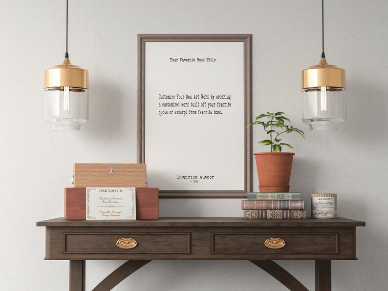 Customized Wall Art Book Quotes Wall Art Home Decor | Etsy