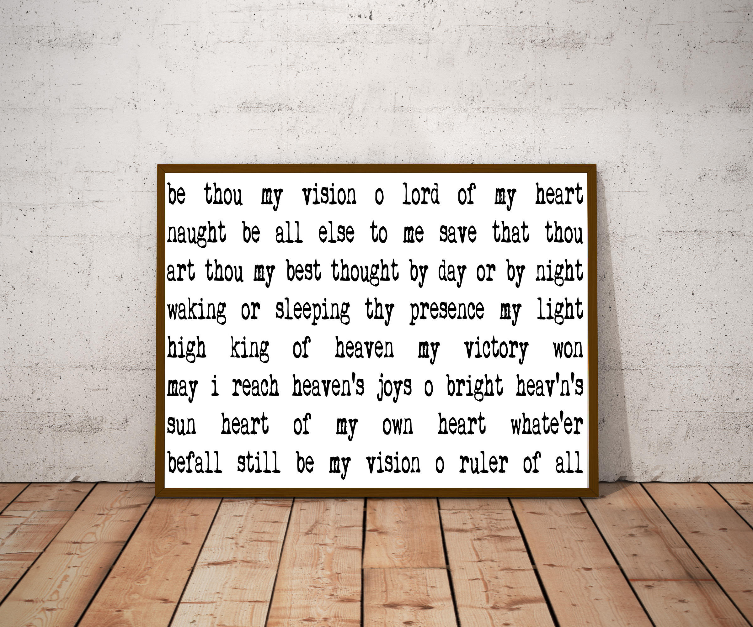 Be Thou My Vision Book Quotes Wall Art Home Decor Etsy