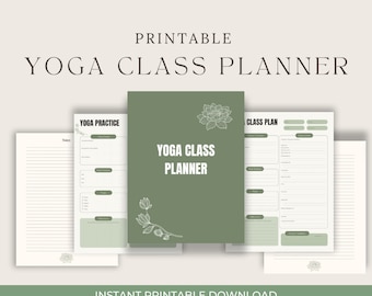 Printable Yoga Class Planner & Journal (PDF Download)