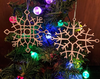 Laser Cut Snowflake Ornaments