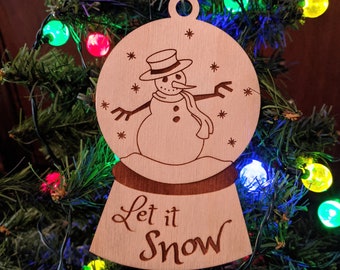 Laser Cut Snow Globe Ornament