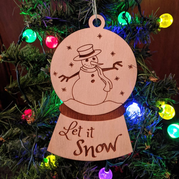 Laser Cut Snow Globe Ornament