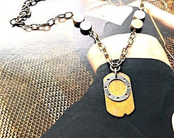 Dog Tag with Gasket Necklace