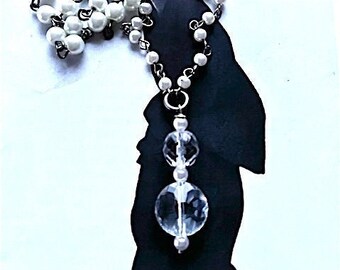 Vintage Crystal and Pearl Necklace