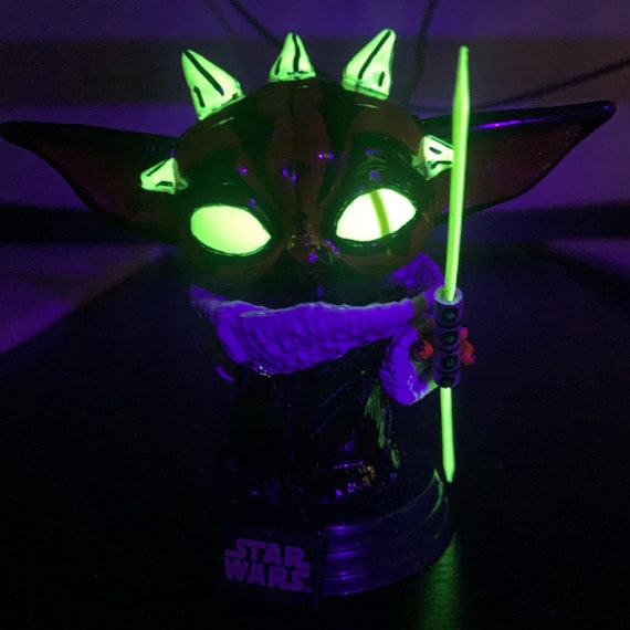 Glow in the Dark Darth Grogu Custom Funko Pop Etsy