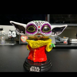 Glow in the dark The child / sugar skull Custom Funko pop