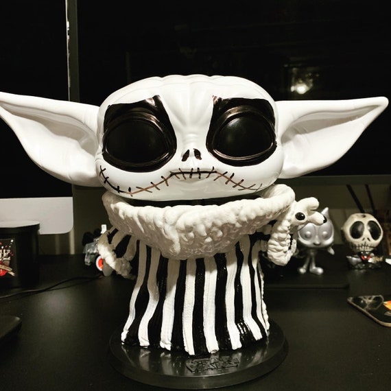 Glow in the Dark 10 Jack Skellington/ the Child Custom Funko Pop Mashup 