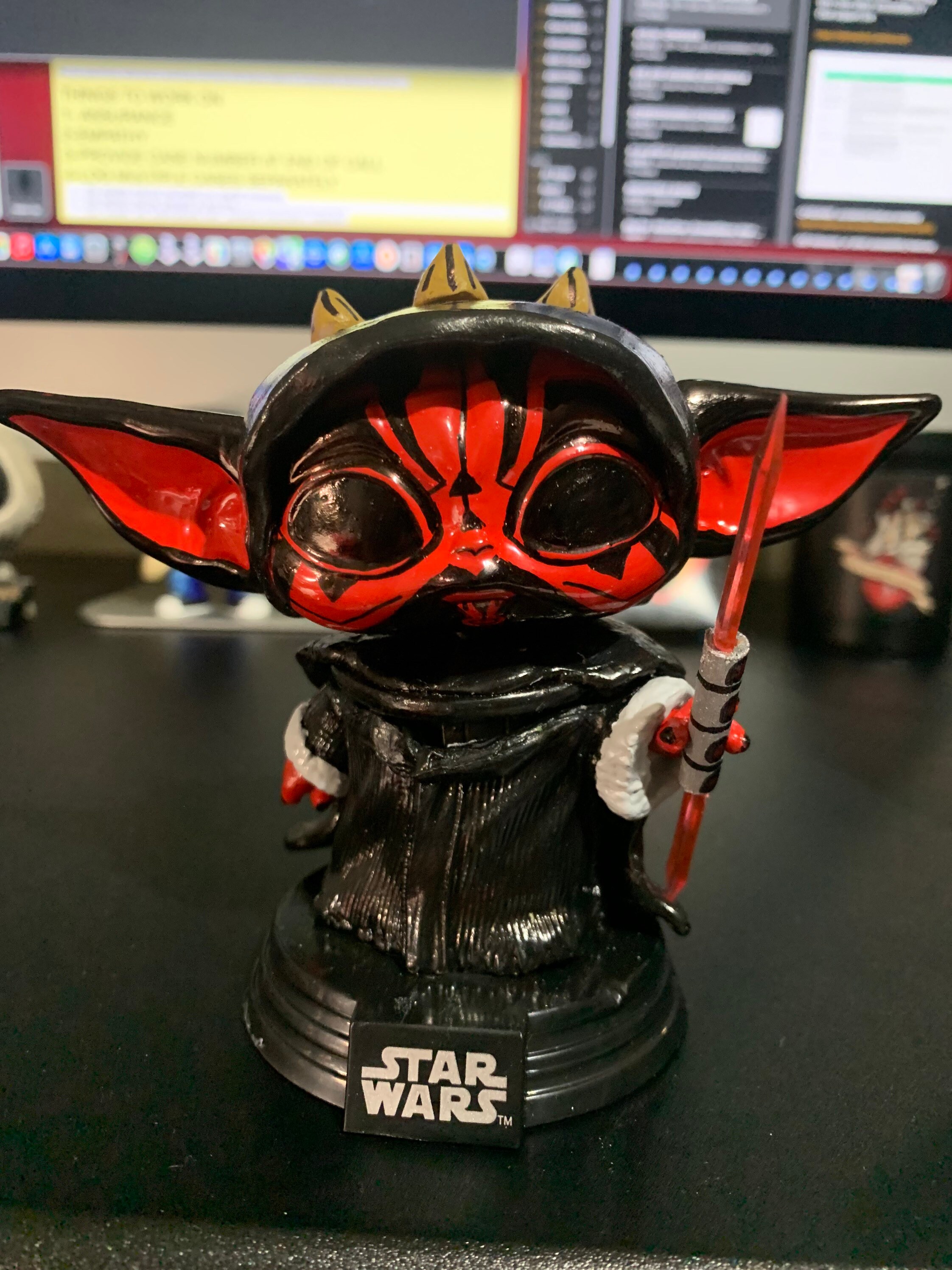 Darth Grogu Hooded Variant Custom Funko pop | Etsy