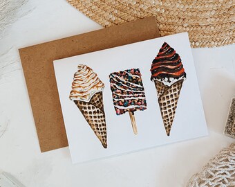 Ice cream Waffle Cone Social Card