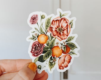 Citrus Floral Bouquet Sticker