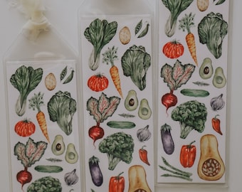 Farmer's Market Watercolor Bookmarks