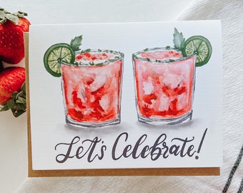 Let's Celebrate Summer Cocktail Greeting Card