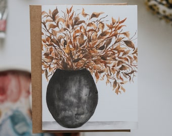 Fall Foliage Vase Greeting Card