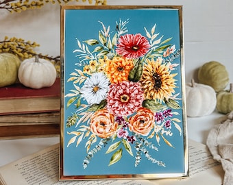 Loose Fall Florals Watercolor Bouquet