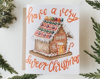 Have a Very Sweet Christmas Gingerbread Card