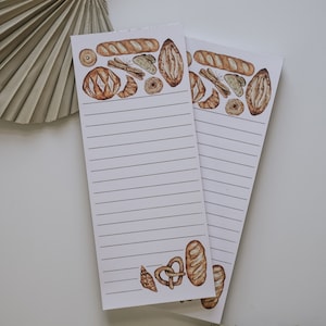 Pieczone towary Chleb na zakwasie Notatnik, Notatnik chleba, Magnetyczny kuchenny notatnik, Artykuły papiernicze, Lista zakupów, Notatnik
