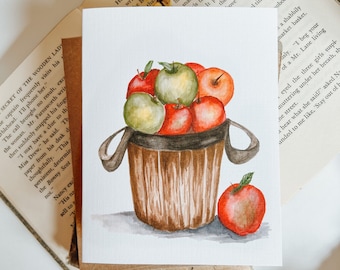 Apple Basket Fall Greeting Card