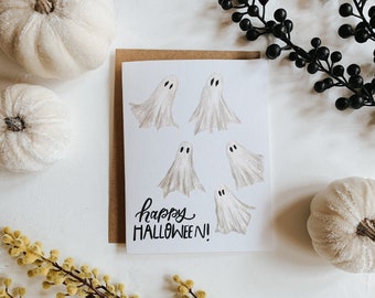 Ghost Happy Halloween Card