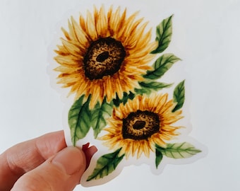 Sunflower Clear Sticker