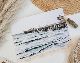 Pier Coastal Beach Print