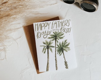 Palm Trees Father's Day Card, Dad,  Father's Day Greeting Card, To the Best Dad, Greeting Card, Paper, Father's Day