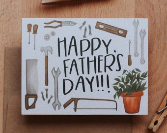 Tool Belt Happy Father's Day Card,  Father's Day Greeting Card, Woodworking Father's Day Card, Greeting Card, Paper