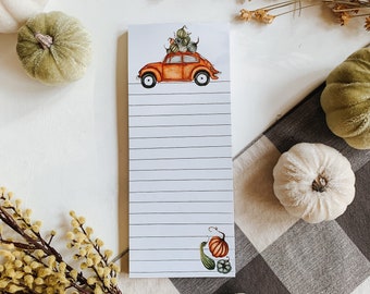 Pumpkin Bug Car Notepad