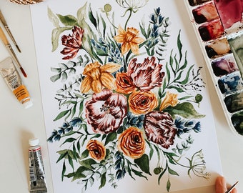 Daffodil Spring Bouquet Print