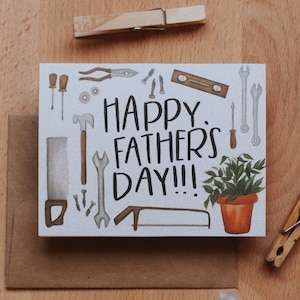 Tool Belt Happy Father's Day Card,  Father's Day Greeting Card, Woodworking Father's Day Card, Greeting Card, Paper