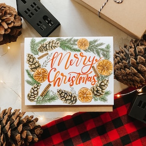 Tarjeta de Feliz Navidad, Tarjeta de felicitación de Navidad, Tarjeta de Navidad, Navidad clásica, Tarjeta de felicitación navideña