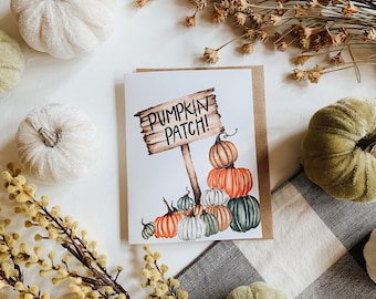 Pumpkin Patch Sign Greeting Card