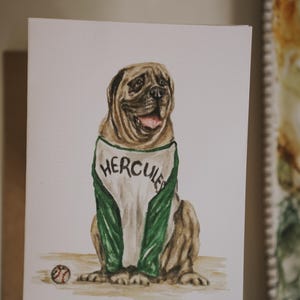 Carte chien Sandlot, Carte de voeux Sandlot, Hercule, Carte de baseball, Baseball, Cartes de voeux, Papier