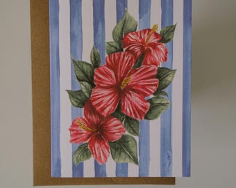 Hibiscus Flower Card