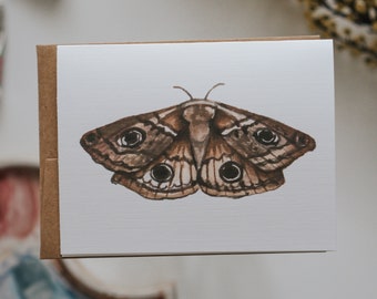 Emperor Moth Greeting Card