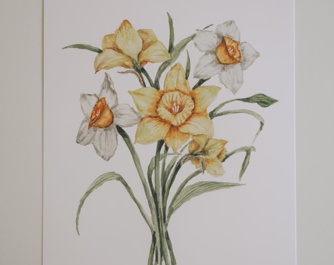 Featured listing image: Daffodil Bouquet Art Print